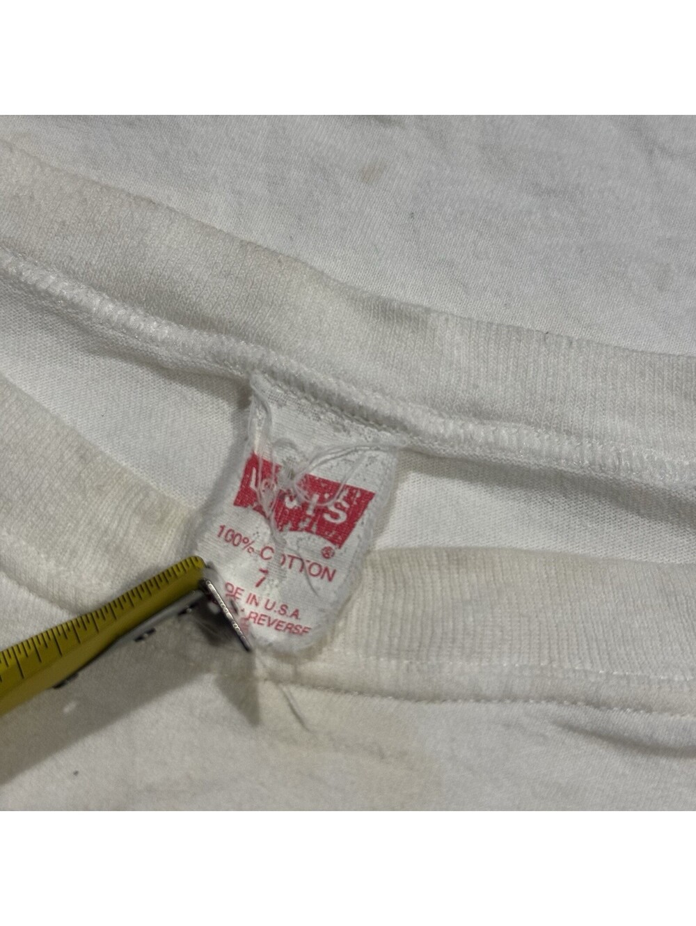Vintage 90s Levi Strauss & Co Shirt Size 7 Made In USA Boys - Picture 2 of 9